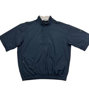 Vintage Footjoy DryJoys Men's 1/4 Zip Windbreaker Pullover Short Sleeve Size XL